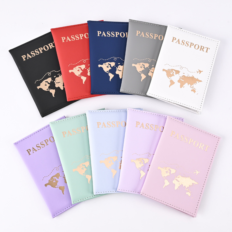 Passport Holder Rfid - Fashion Passport Protective Cover World Pattern