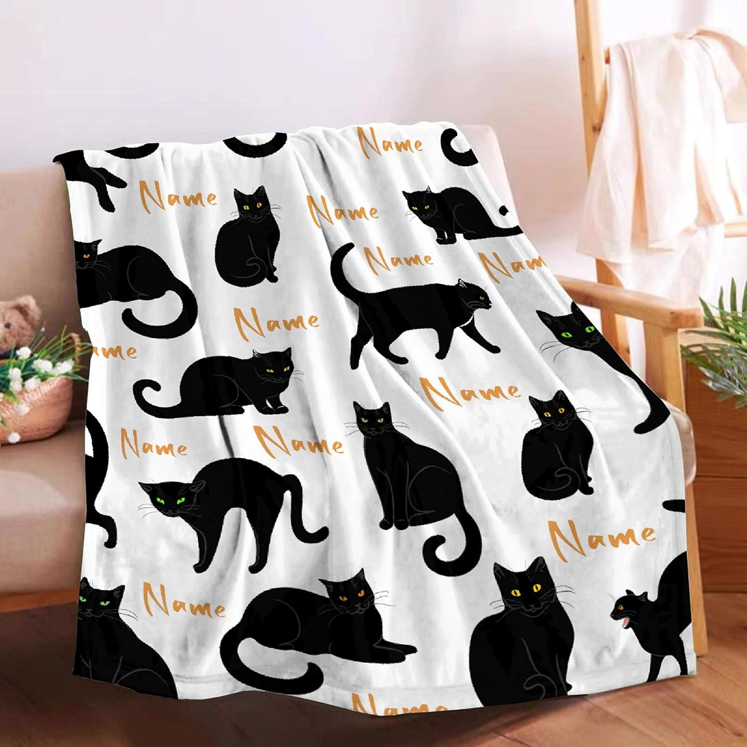 Travel Accessories Ideas - Cute Cat Print Throw Blanket Plush