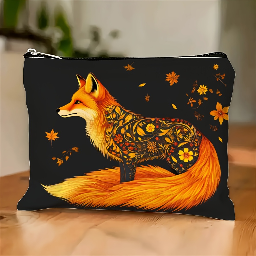 Travel Accessories Jewelry - A Fox and Floral Pattern Makeup