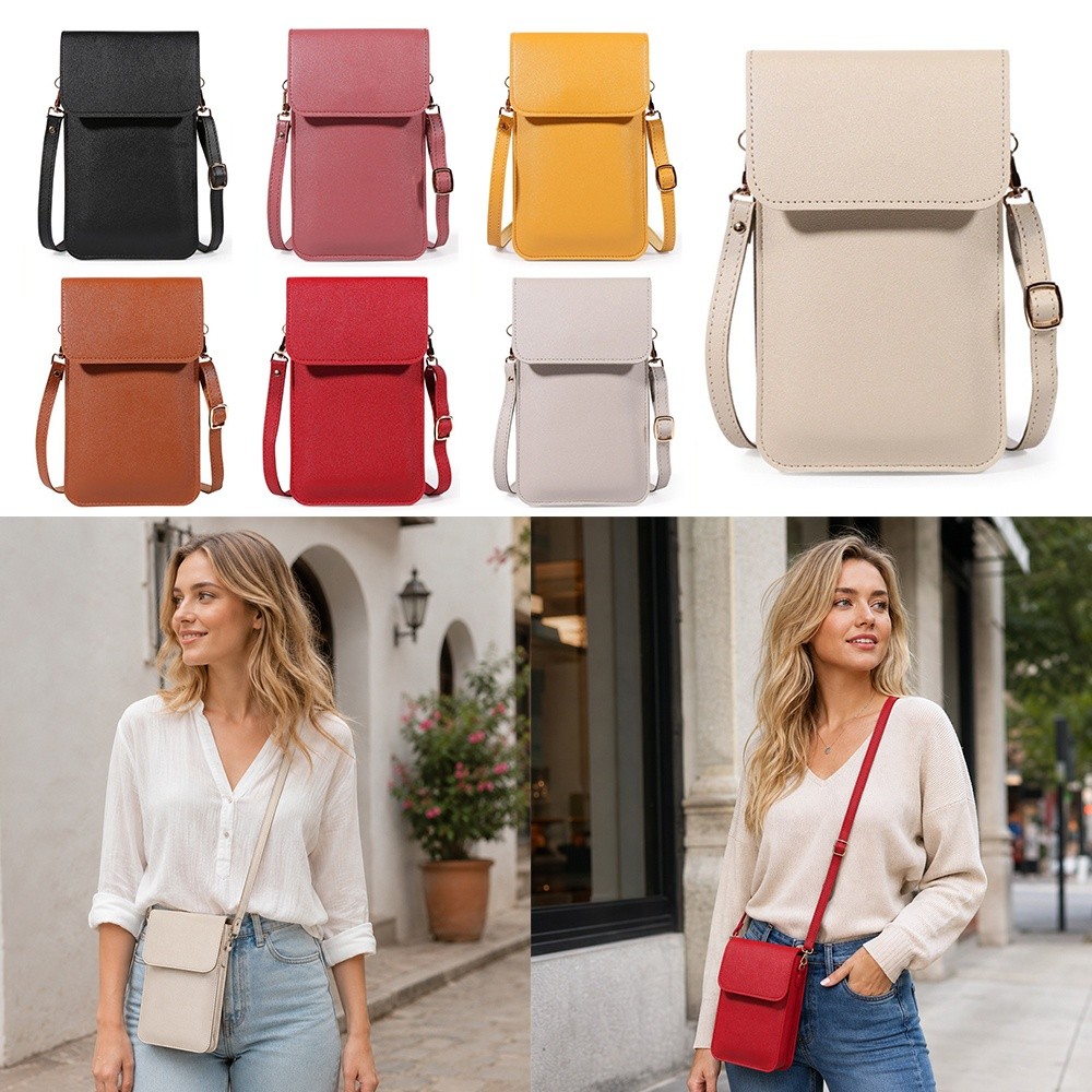 Passport Holder Rfid - PU Leather Touch Screen Phone Bag