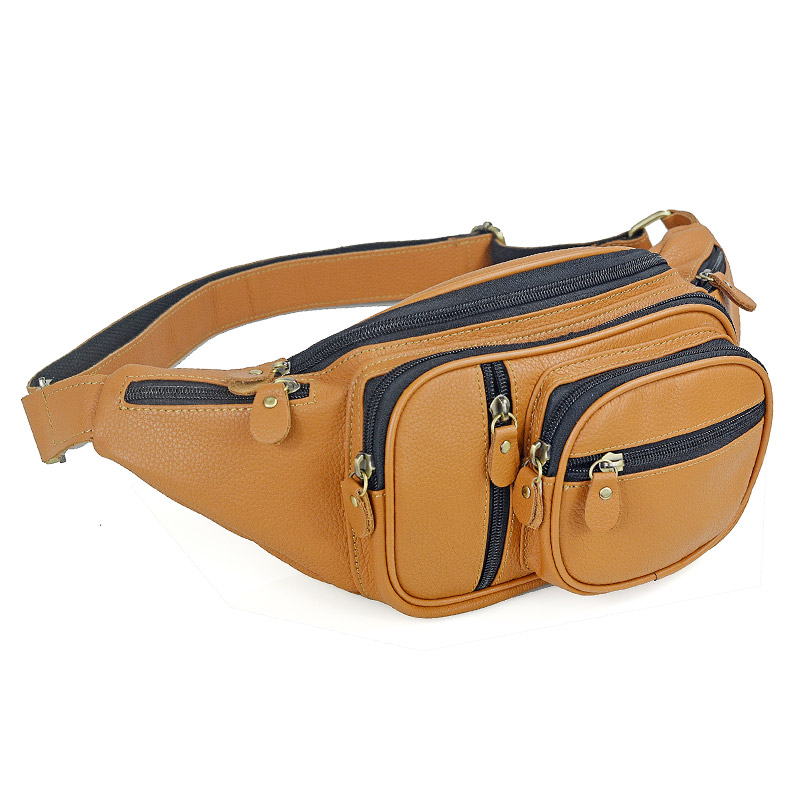Men Genuine Leather Waist Pack - đánh giá và giá Travel Accessories Leather