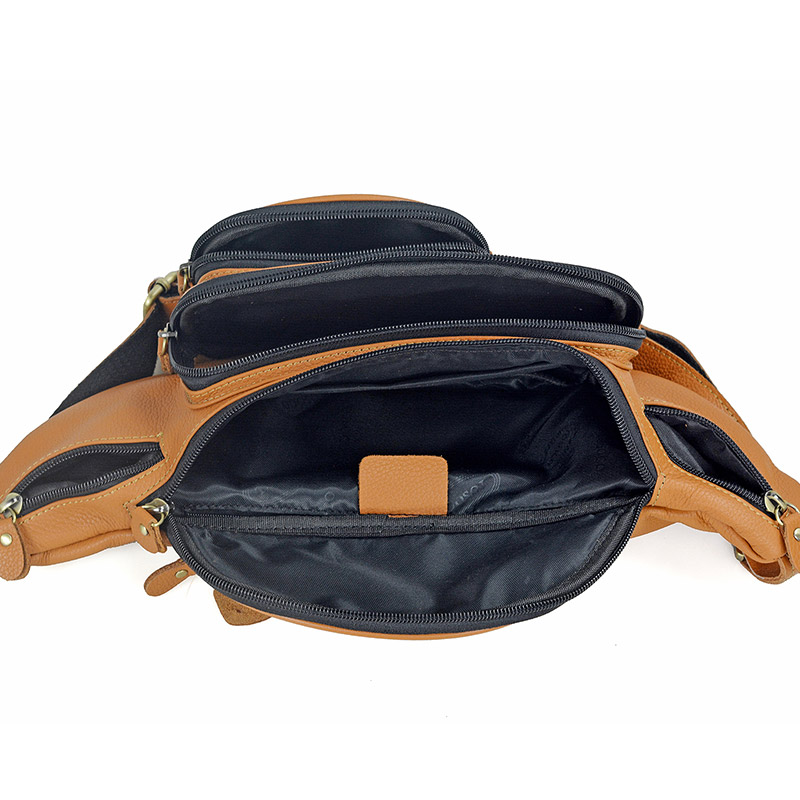 Men Genuine Leather Waist Pack - đánh giá và giá Travel Accessories Leather