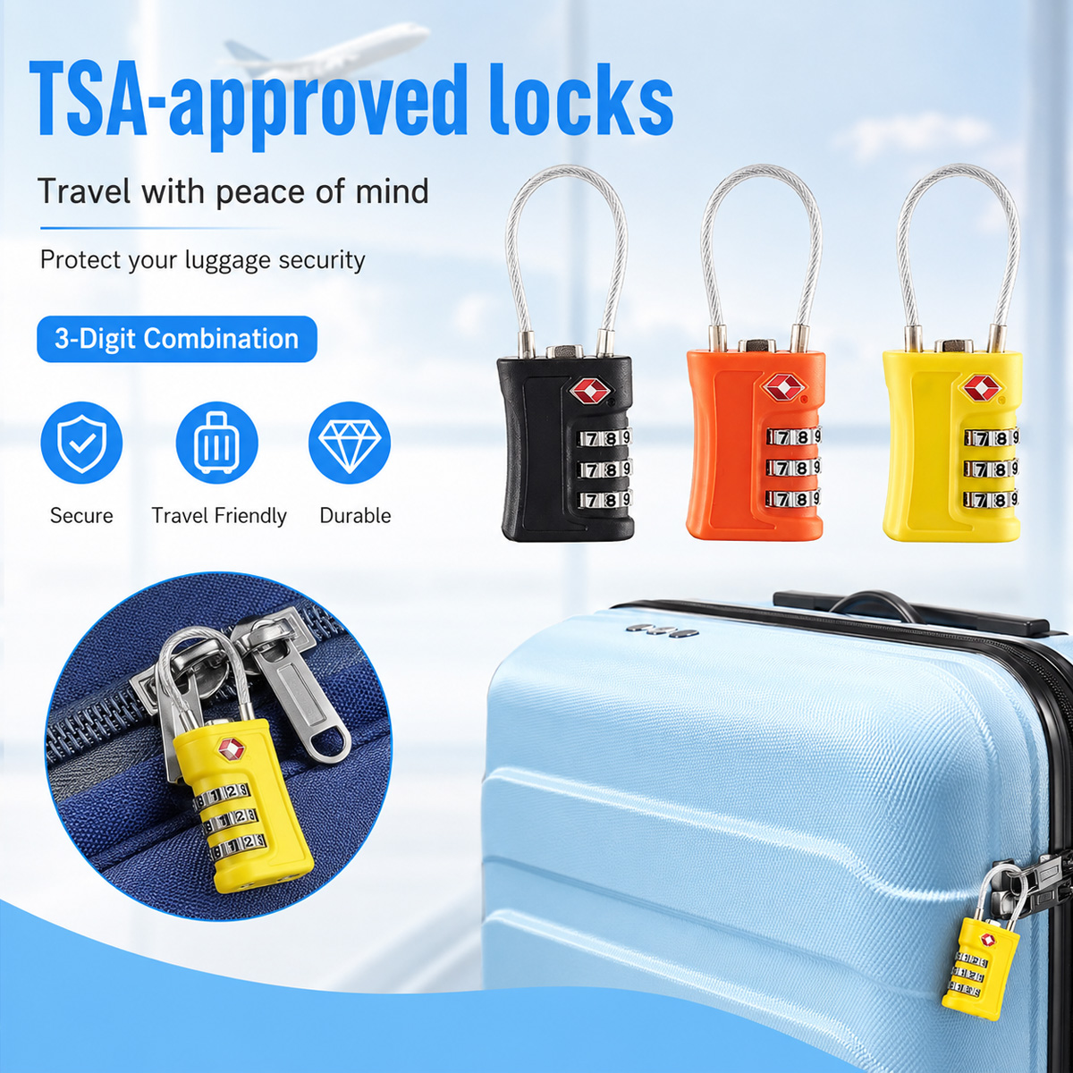 TSA Approved Luggage Lock 3 Di - đánh giá và giá Travel Accessories Electronics