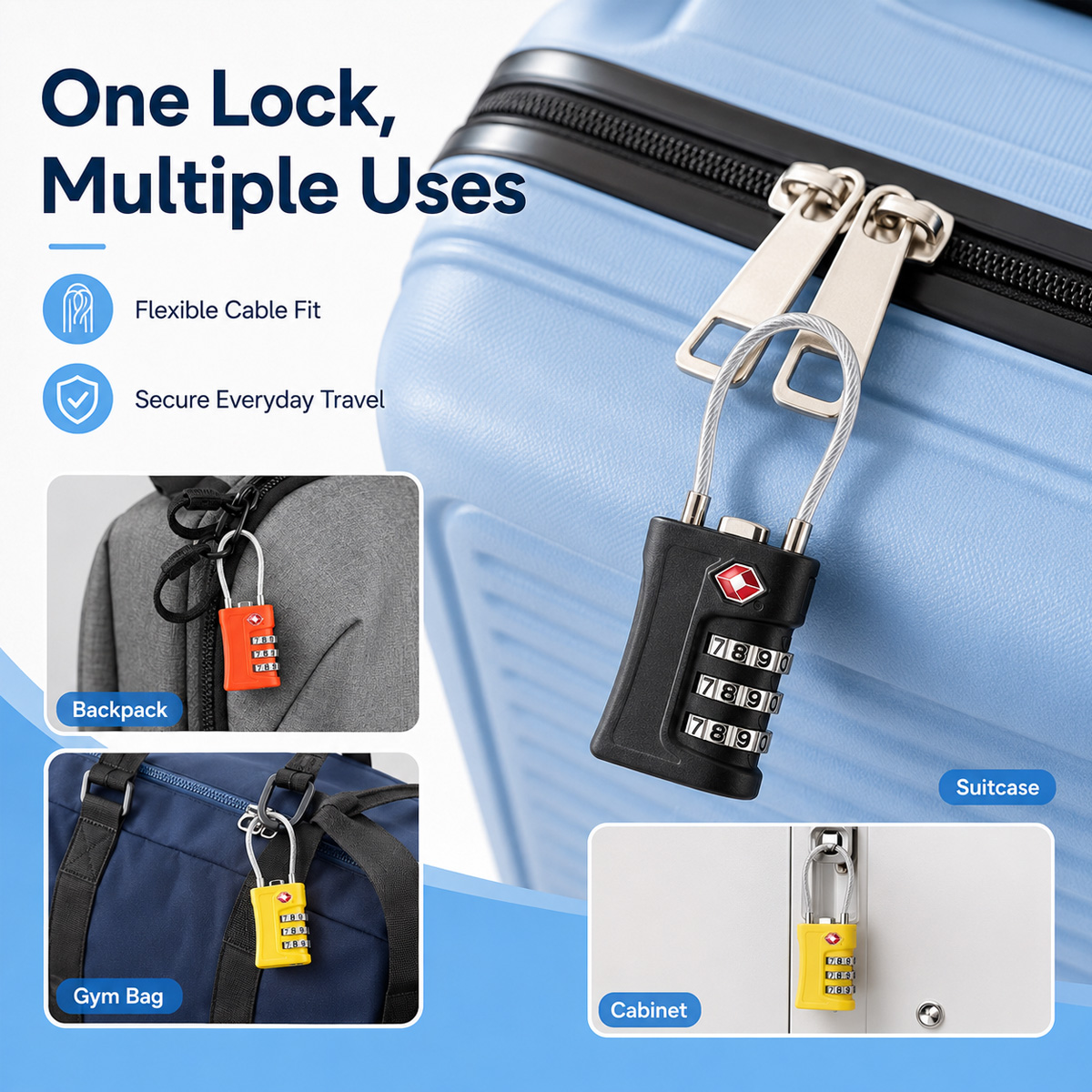 TSA Approved Luggage Lock 3 Di - đánh giá và giá Travel Accessories Electronics