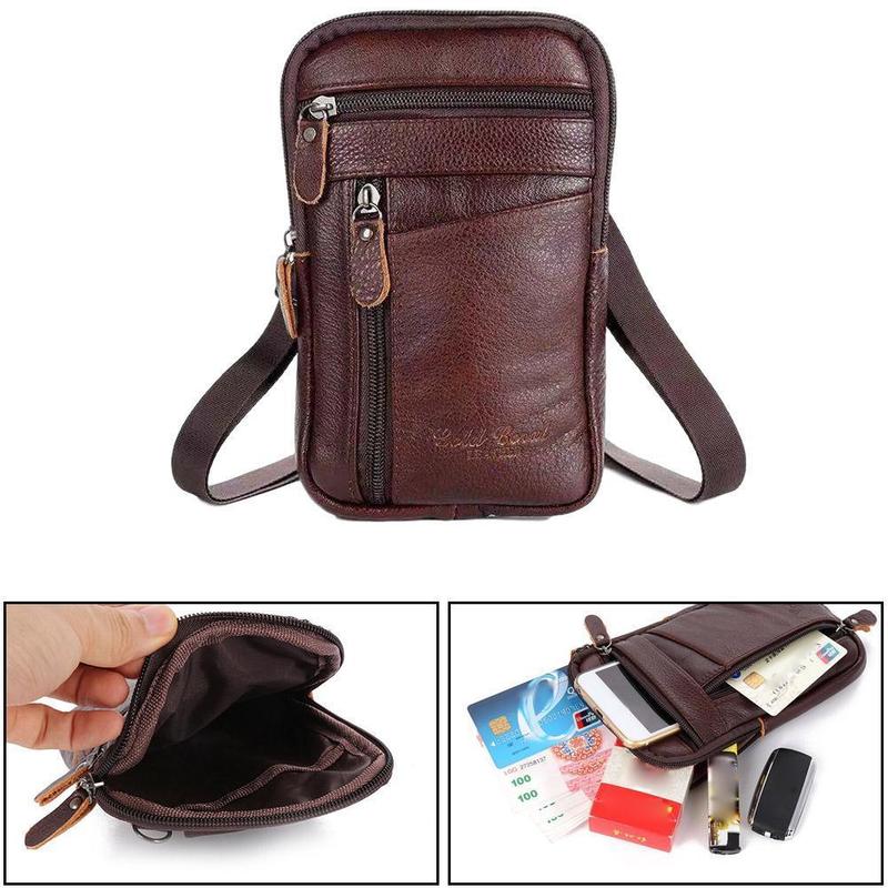 Men Genuine Leather Bag Vertic - đánh giá và giá Travel Accessories Leather