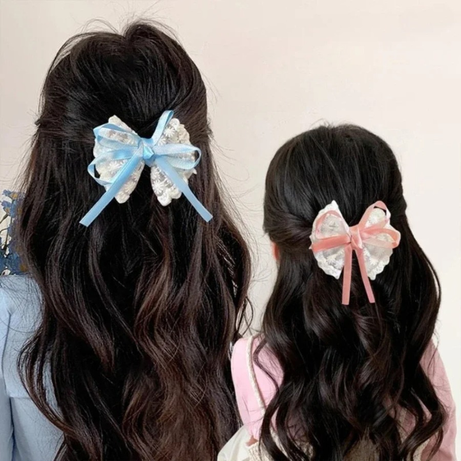 2pcs/set Cute Lace Bow Hair Cl - đánh giá và giá Travel Accessories In Bulk