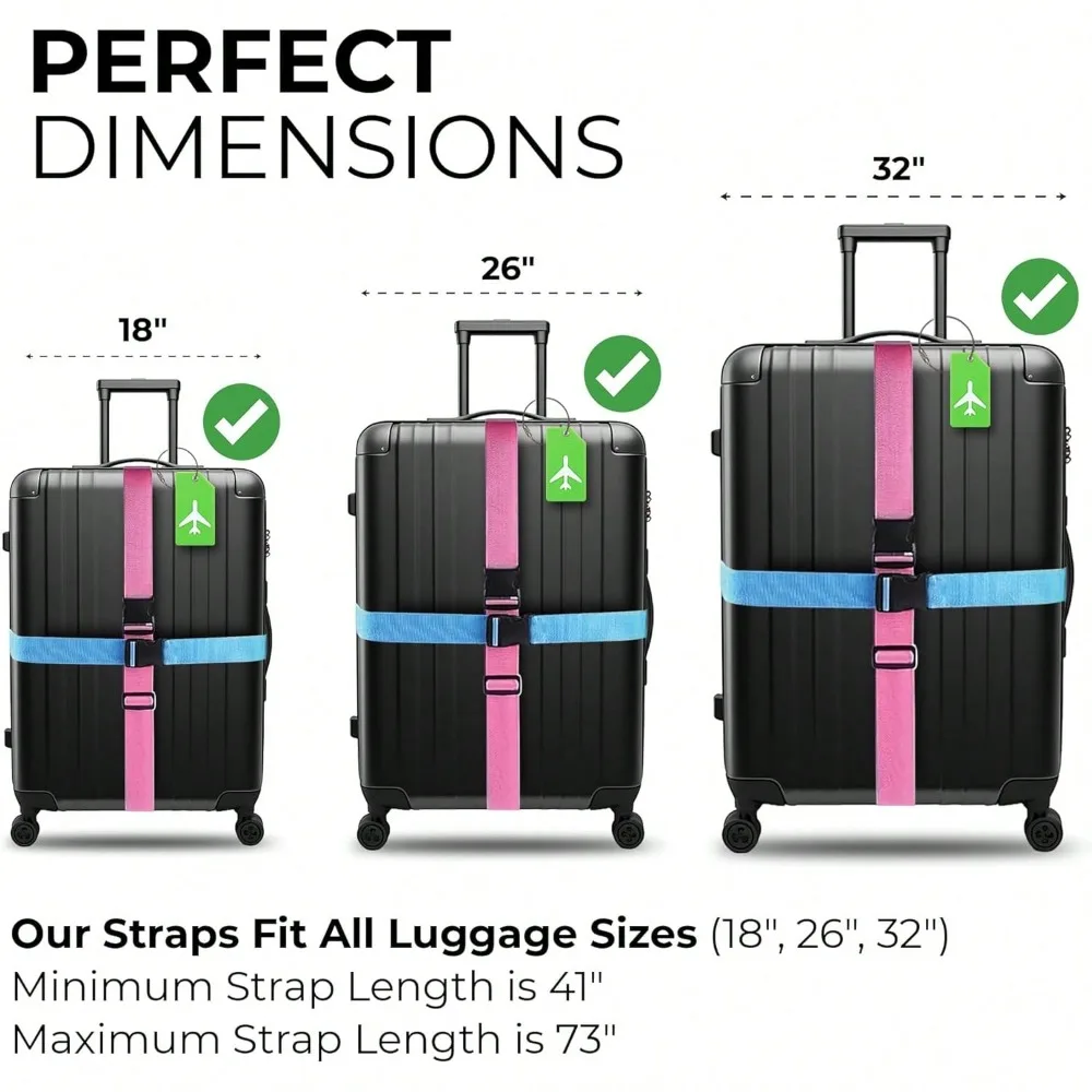 Luggage Strap Set with Luggage - đánh giá và giá Travel Accessories In Bulk