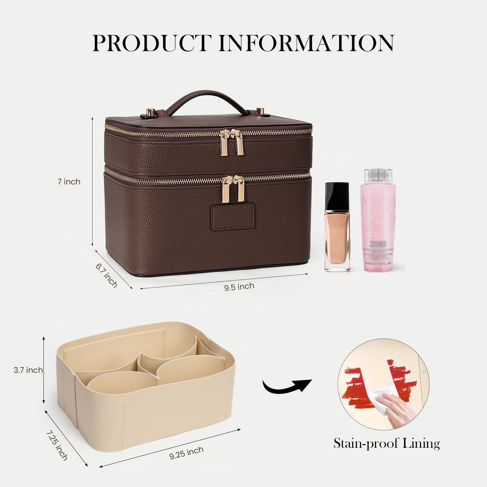 Large Capacity Double-layer Lu - đánh giá và giá Travel Accessories Leather