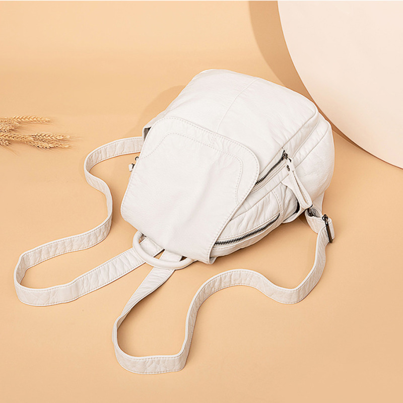 Women's Backpack White Washed  - đánh giá và giá Travel Accessories Leather