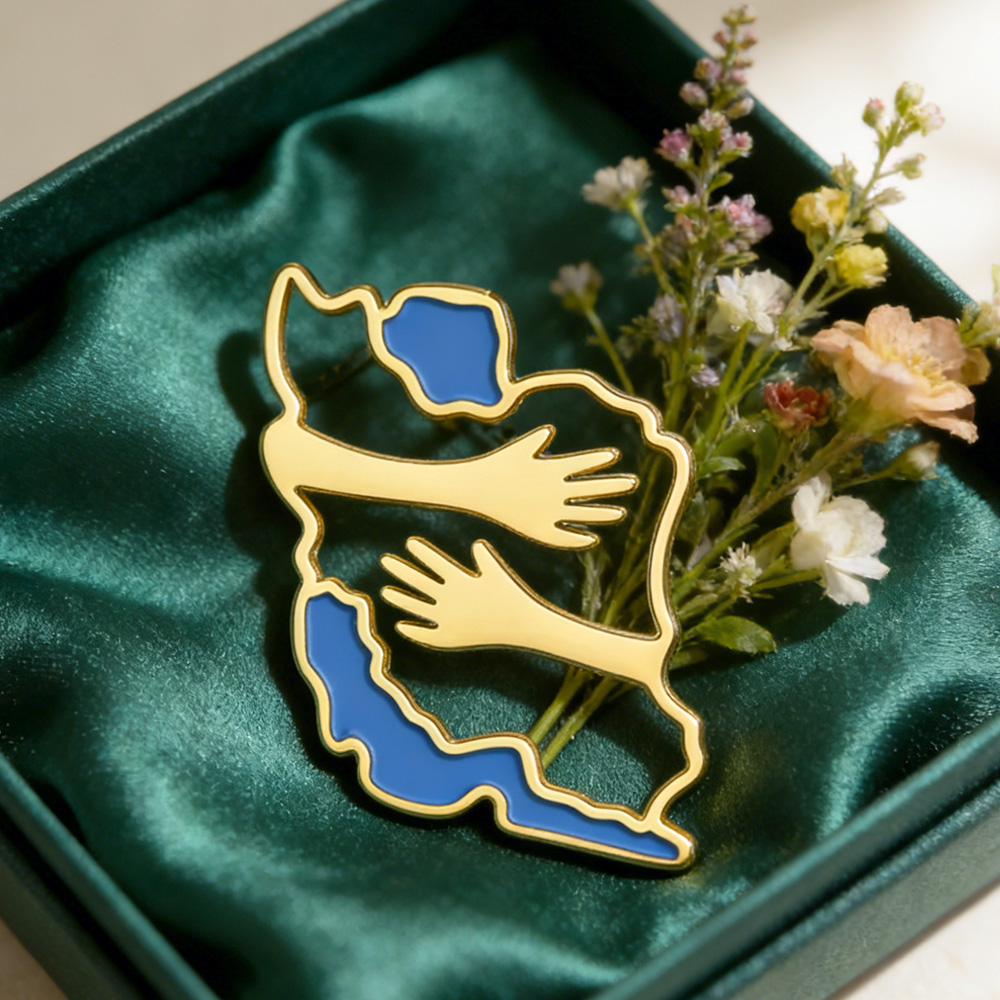 Dawapara Iran Map Shape Brooch - đánh giá và giá Travel Accessories Jewelry